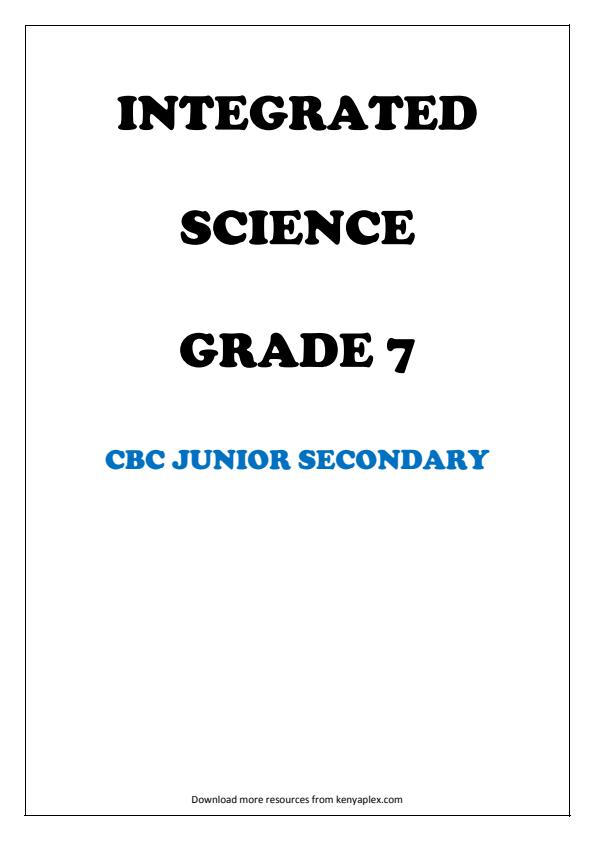 Grade 7 Integrated Science Notes Term 1 2 And 3 2023 13159