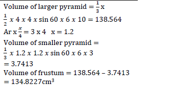 hexagonal pyramid volume calculator